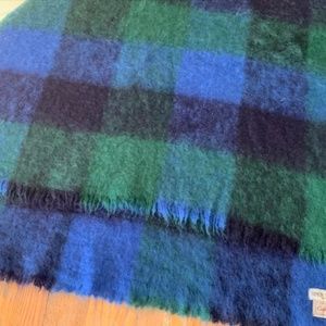 SIMON PIERCE Mohair fringed blanket/not used last 20 years/non smoker/exc 66x88